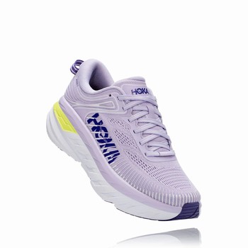 Hoka One One BONDI 7 Brede Sko Dame Lilla Blå | DgPr7OVk