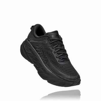 Hoka One One BONDI 7 Brede Sko Dame Svarte | gF7zZXtd