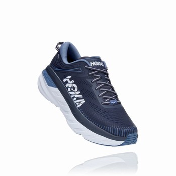 Hoka One One BONDI 7 Veganske Sko Herre Blå | kPmOyUR0