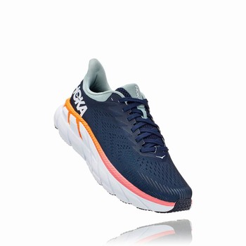 Hoka One One CLIFTON 7 Løpesko Dame Marineblå | 85oRiOxD