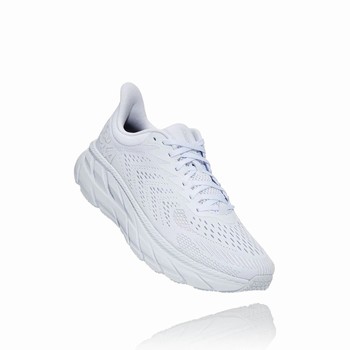 Hoka One One CLIFTON 7 Veganske Sko Herre Hvite | 0dRuEeUa