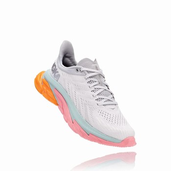 Hoka One One CLIFTON EDGE Joggesko Herre Hvite Rosa Korall | 6iV03Of8