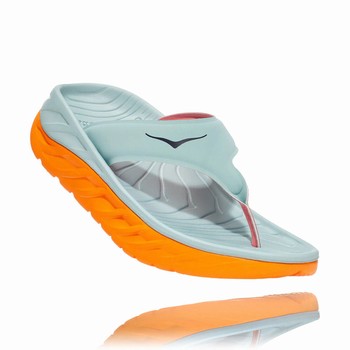 Hoka One One ORA RECOVERY FLIP Sandaler Dame Grønn Oransje | 27gucXyr