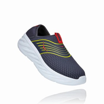 Hoka One One ORA RECOVERY Sandaler Herre Svarte Hvite | wtAMEnoC