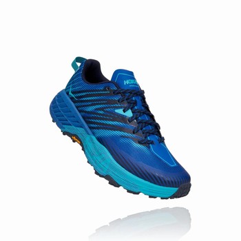 Hoka One One SPEEDGOAT 4 Brede Sko Herre Blå | vW0Z6FcU