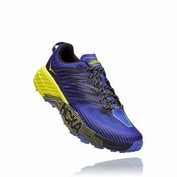 Hoka One One SPEEDGOAT 4 Trail Løpesko Herre Blå Grønn | QGu3gBU7