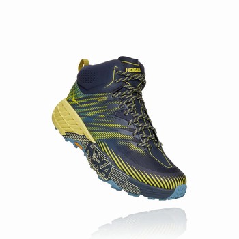 Hoka One One SPEEDGOAT MID 2 GORE-TEX Veganske Sko Herre Marineblå Grønn | CE4JyWmn