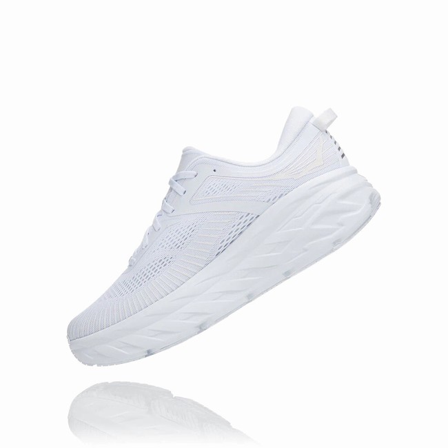 Hoka One One BONDI 7 Brede Sko Dame Hvite | 0kPgoTAY