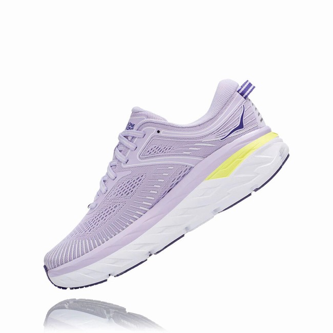 Hoka One One BONDI 7 Brede Sko Dame Lilla Blå | DgPr7OVk