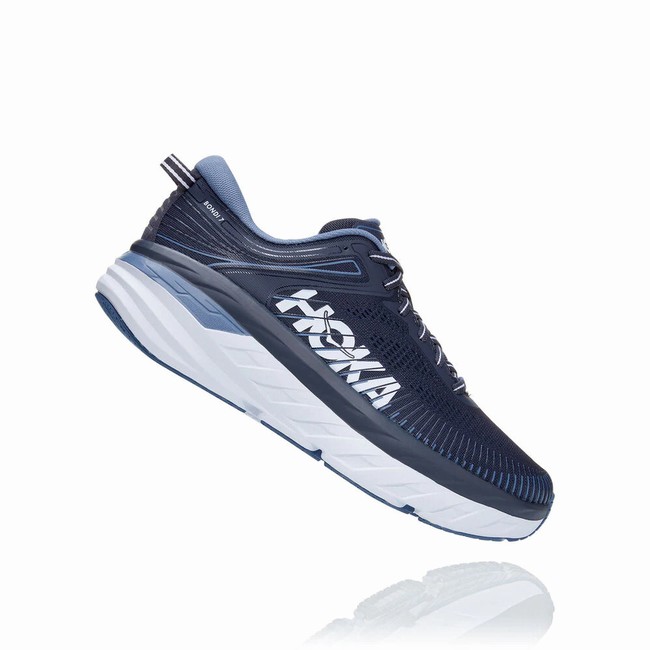 Hoka One One BONDI 7 Brede Sko Herre Marineblå Blå | DUix52du