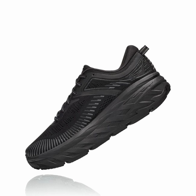 Hoka One One BONDI 7 Brede Sko Herre Svarte | QJcEFOv5