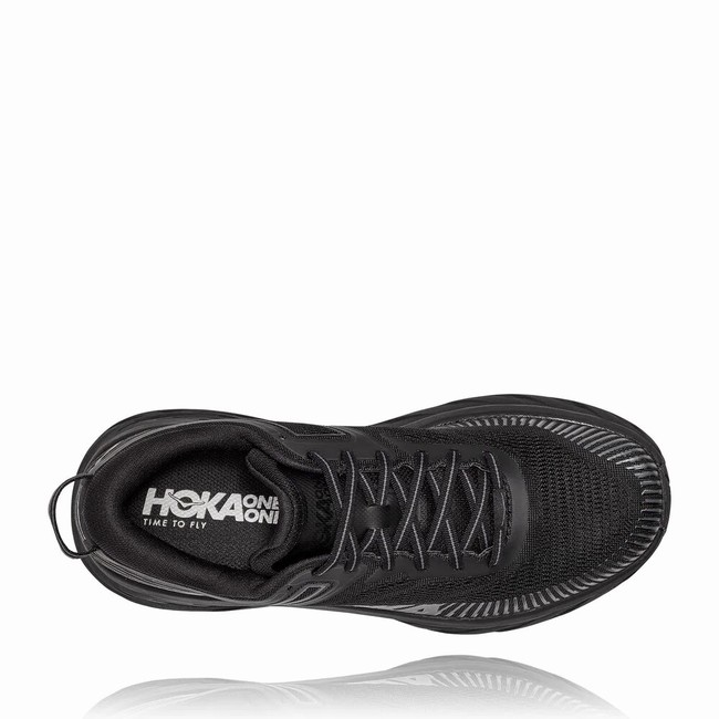 Hoka One One BONDI 7 Brede Sko Herre Svarte | QJcEFOv5