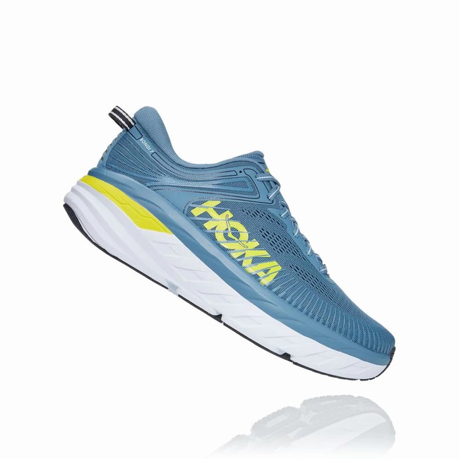 Hoka One One BONDI 7 Veganske Sko Herre Blå | mg8RZC7L