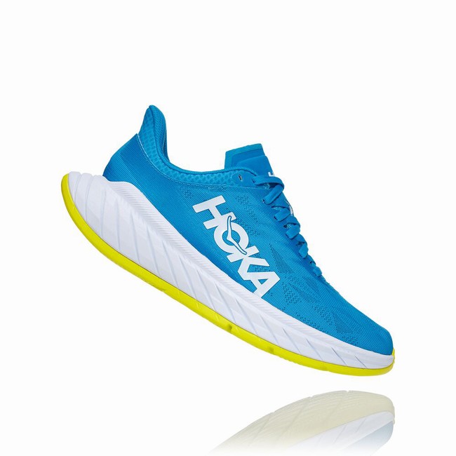 Hoka One One CARBON X 2 Joggesko Dame Blå | t1J0gOhG