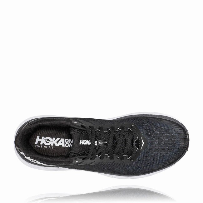 Hoka One One CLIFTON 7 Brede Sko Herre Svarte | B1MORJWD