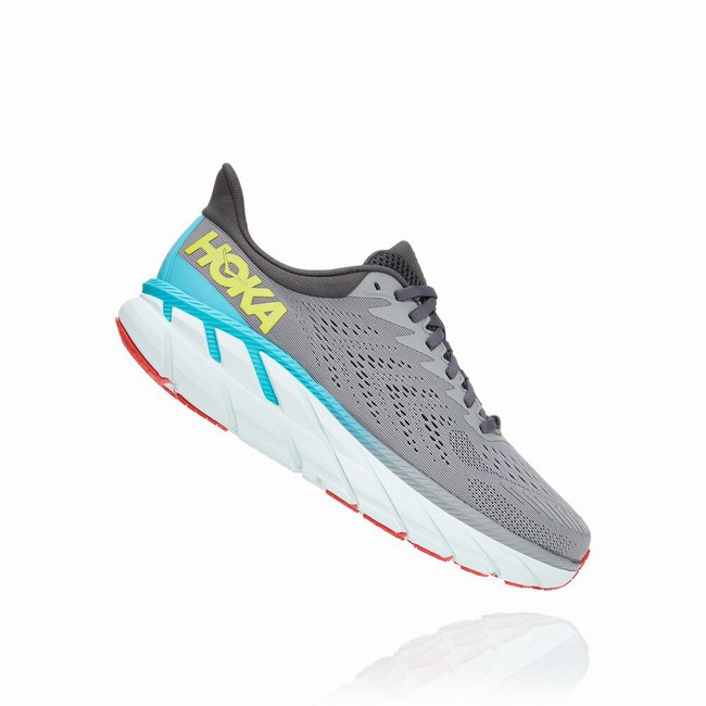 Hoka One One CLIFTON 7 Løpesko Herre Grå | HZpzYQhl