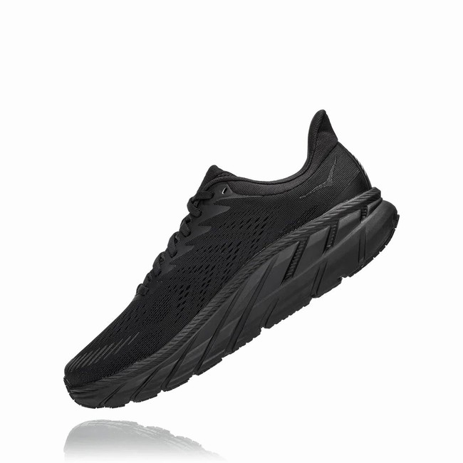 Hoka One One CLIFTON 7 Veganske Sko Herre Svarte | 5RQw9nbc