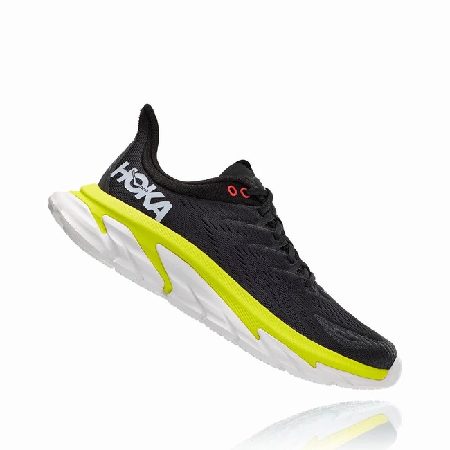 Hoka One One CLIFTON EDGE Joggesko Herre Svarte Grønn | b3QpcmWY