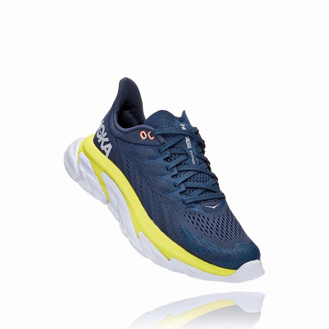 Hoka One One CLIFTON EDGE Løpesko Dame Marineblå Grønn | 7HLMfkiG