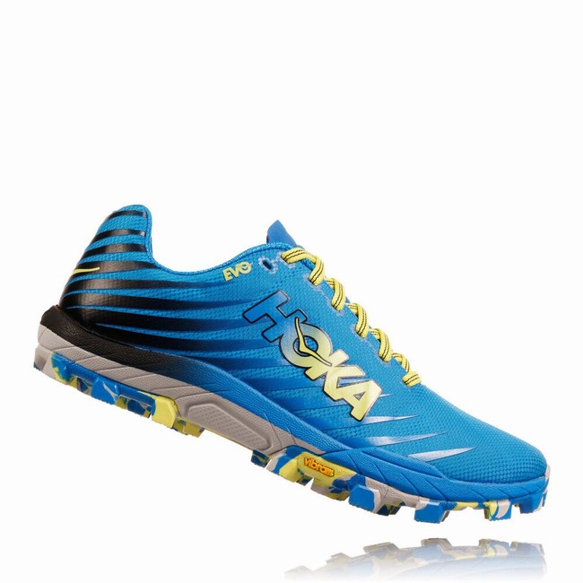 Hoka One One EVO JAWZ Joggesko Dame Blå Grønn | jah9fDnQ