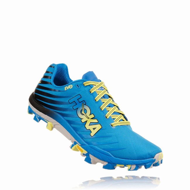 Hoka One One EVO JAWZ Trail Løpesko Dame Blå | X8SjlmgR