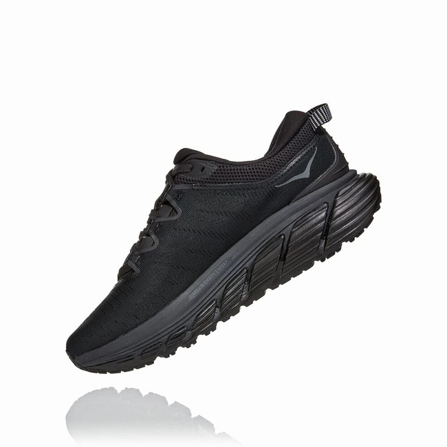 Hoka One One GAVIOTA 3 Brede Sko Dame Svarte | n1OIU8sw