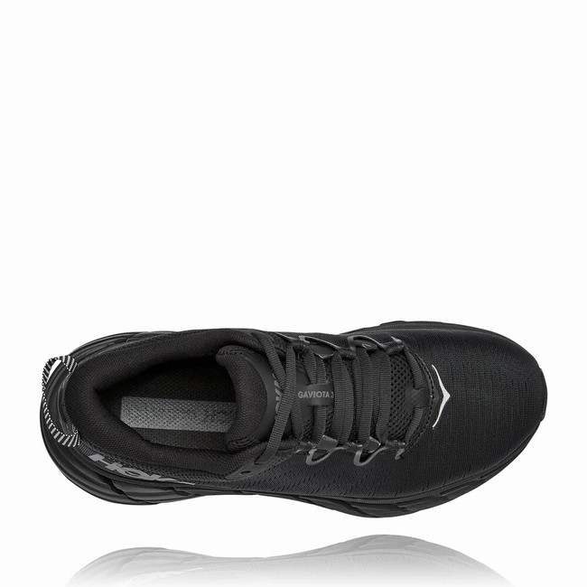 Hoka One One GAVIOTA 3 Brede Sko Dame Svarte | n1OIU8sw