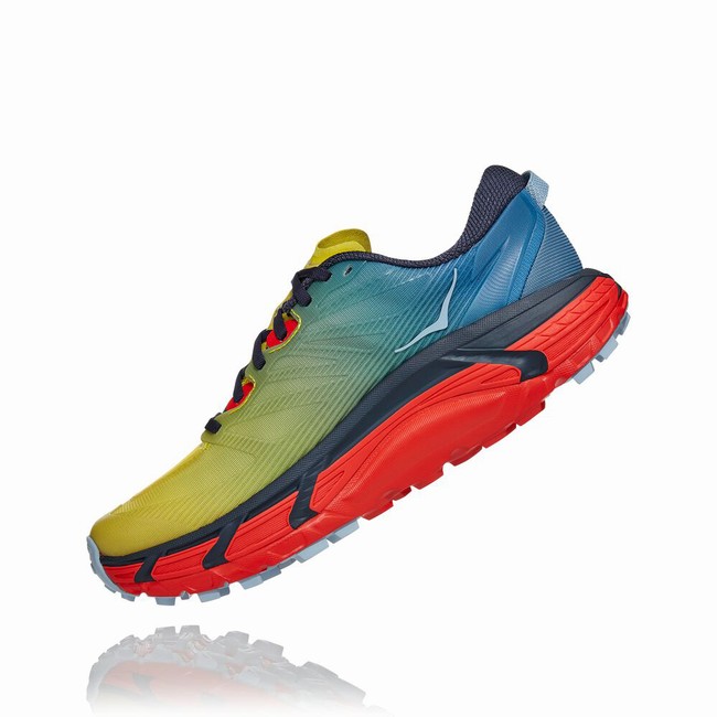 Hoka One One MAFATE SPEED 3 Trail Løpesko Herre Gul Blå | N0MbSzja