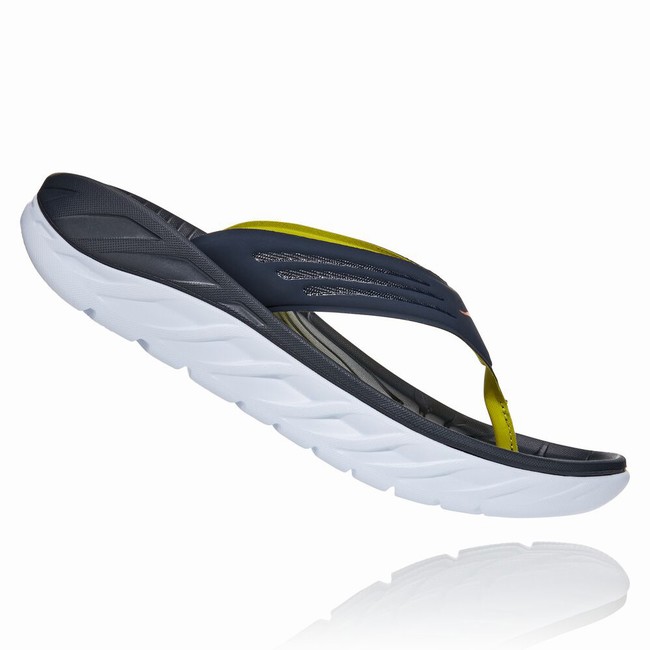 Hoka One One ORA RECOVERY FLIP 2 Sandaler Herre Svarte Hvite | TCYeznvP