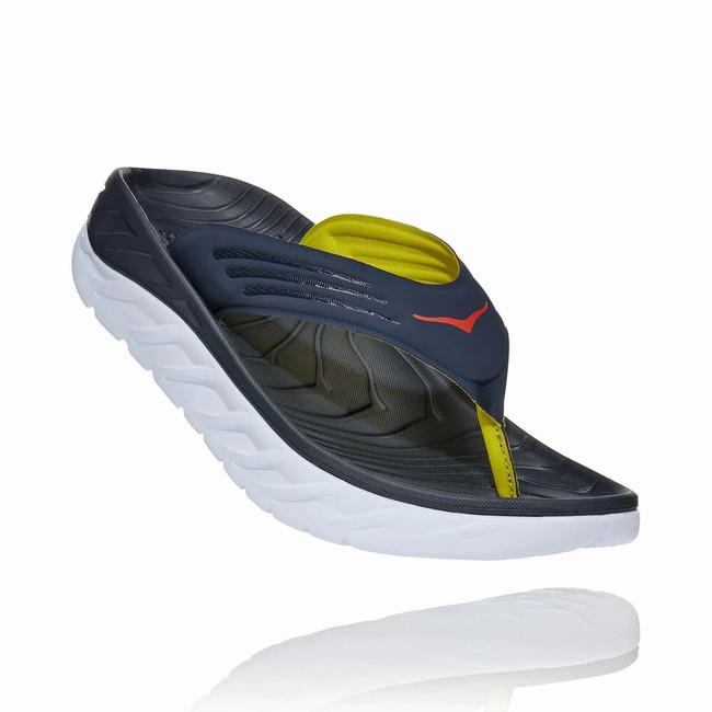 Hoka One One ORA RECOVERY FLIP 2 Sandaler Herre Svarte Hvite | TCYeznvP