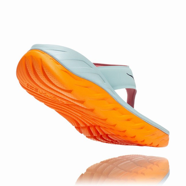 Hoka One One ORA RECOVERY FLIP Sandaler Dame Grønn Oransje | 27gucXyr