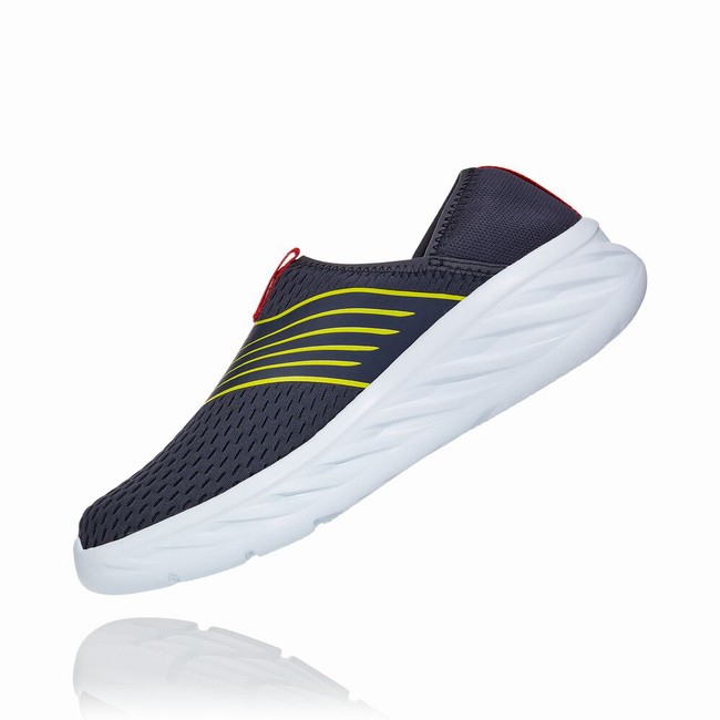 Hoka One One ORA RECOVERY Sandaler Herre Svarte Hvite | wtAMEnoC