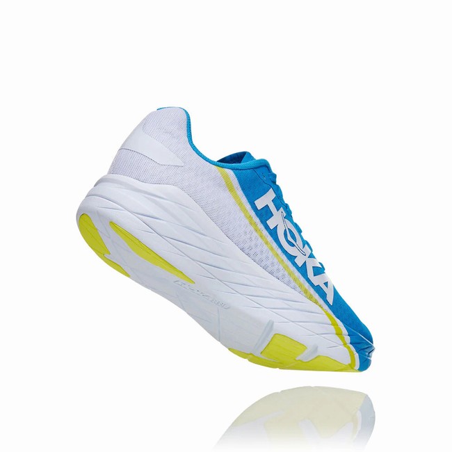 Hoka One One ROCKET X Joggesko Dame Blå Hvite | BKejl5wG