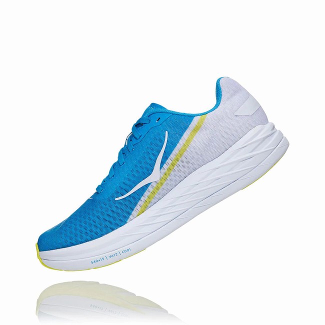 Hoka One One ROCKET X Joggesko Dame Blå Hvite | BKejl5wG