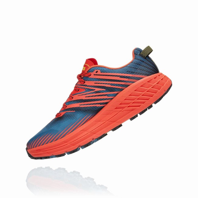 Hoka One One SPEEDGOAT 4 Brede Sko Herre Marineblå Oransje | Gbc01CZe