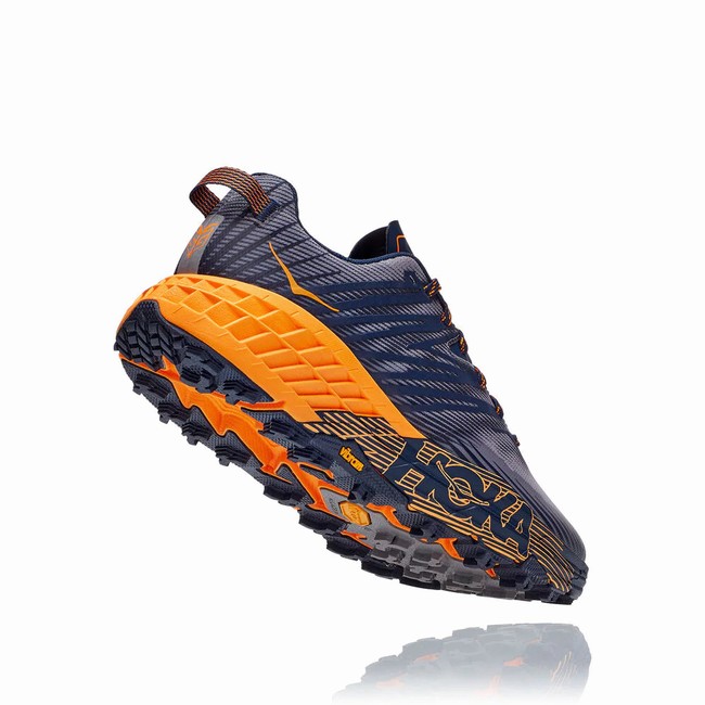 Hoka One One SPEEDGOAT 4 Brede Sko Herre Marineblå Oransje | j84yIm3h