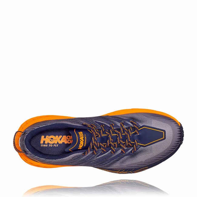 Hoka One One SPEEDGOAT 4 Brede Sko Herre Marineblå Oransje | j84yIm3h