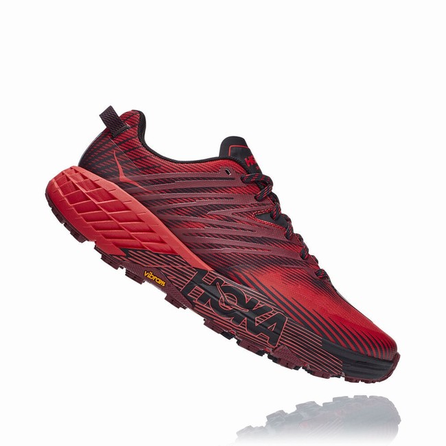 Hoka One One SPEEDGOAT 4 Brede Sko Herre Rød | ulYcXDV1