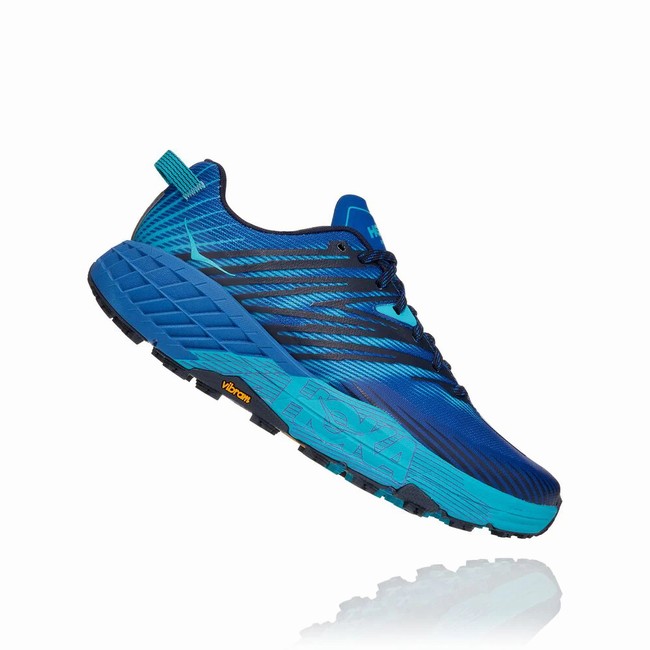 Hoka One One SPEEDGOAT 4 Brede Sko Herre Blå | vW0Z6FcU