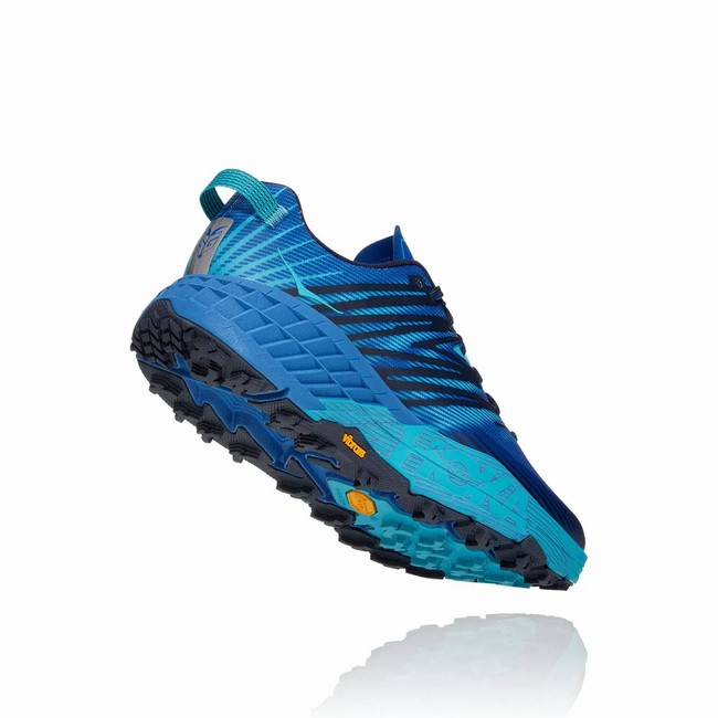 Hoka One One SPEEDGOAT 4 Brede Sko Herre Blå | vW0Z6FcU