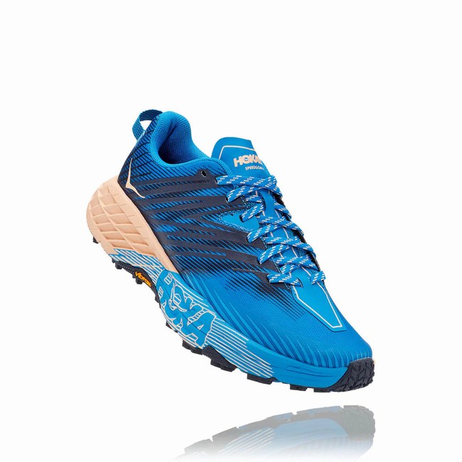 Hoka One One SPEEDGOAT 4 Trail Løpesko Dame Blå | G6DIJnCN