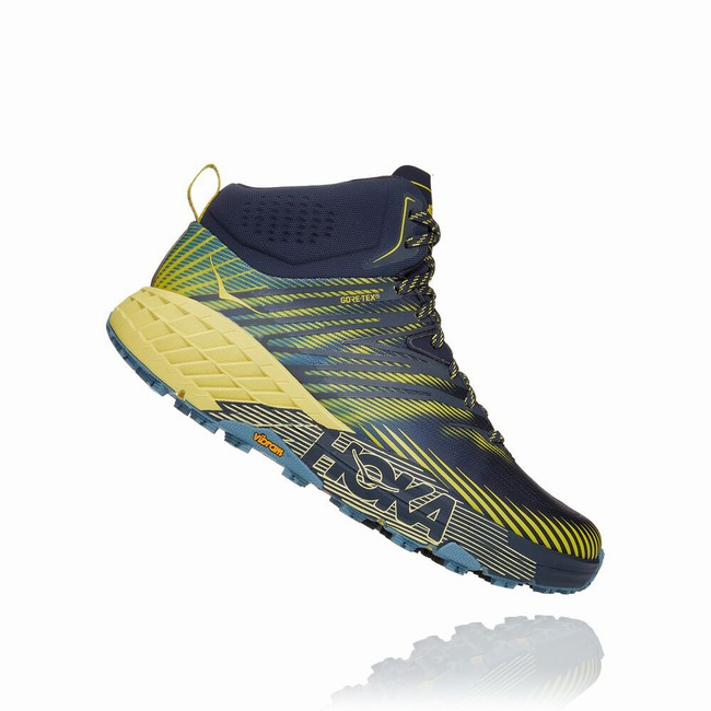 Hoka One One SPEEDGOAT MID 2 GORE-TEX Fjellsko Herre Marineblå Grønn | fh9iHbtu