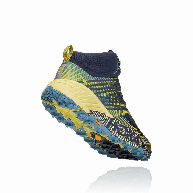 Hoka One One SPEEDGOAT MID 2 GORE-TEX Fjellsko Herre Marineblå Grønn | fh9iHbtu