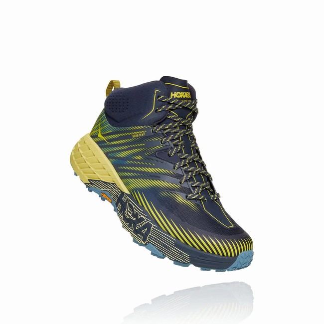 Hoka One One SPEEDGOAT MID 2 GORE-TEX Fjellsko Herre Marineblå Grønn | fh9iHbtu