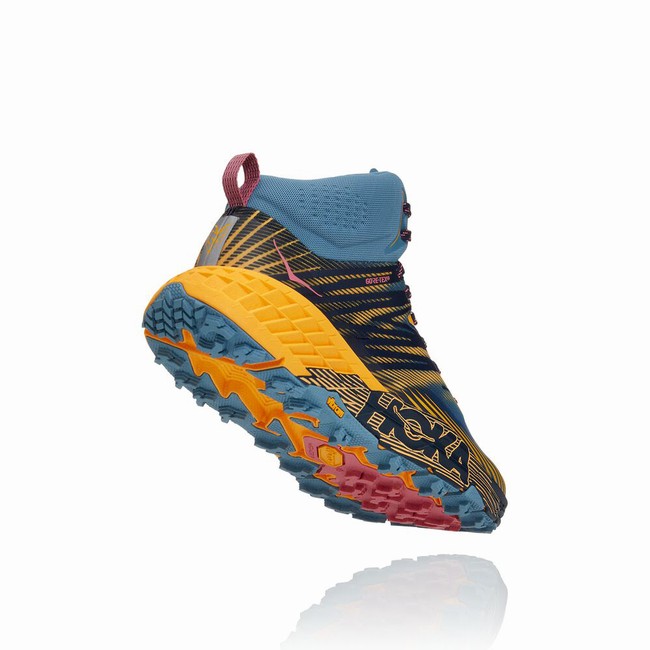 Hoka One One SPEEDGOAT MID 2 GORE-TEX Trail Løpesko Dame Blå Oransje | 6alSykFV