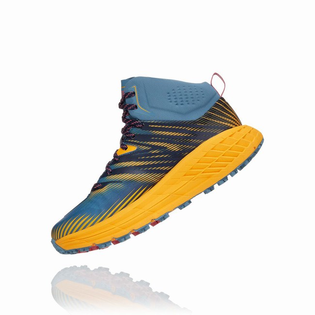 Hoka One One SPEEDGOAT MID 2 GORE-TEX Trail Løpesko Dame Blå Oransje | 6alSykFV