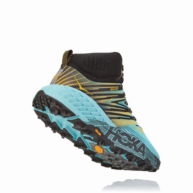 Hoka One One SPEEDGOAT MID 2 GORE-TEX Trail Løpesko Dame Blå Svarte Gul | voHz2Vsy