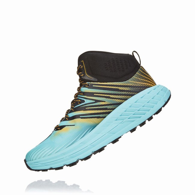 Hoka One One SPEEDGOAT MID 2 GORE-TEX Trail Løpesko Dame Blå Svarte Gul | voHz2Vsy