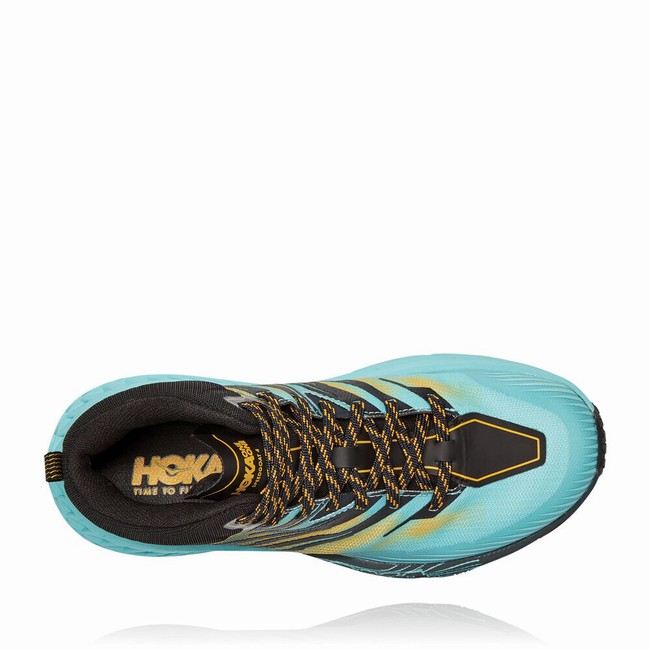 Hoka One One SPEEDGOAT MID 2 GORE-TEX Trail Løpesko Dame Blå Svarte Gul | voHz2Vsy