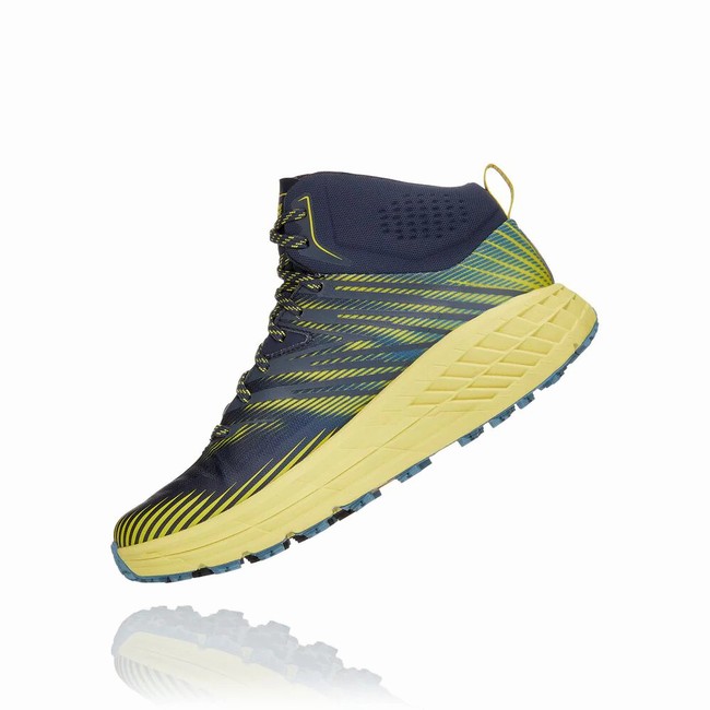 Hoka One One SPEEDGOAT MID 2 GORE-TEX Veganske Sko Herre Marineblå Grønn | CE4JyWmn